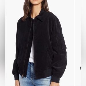 ADRIANO GOLDSCHMIED Black Velvet Mako Bomber Blazer Crop Jacket Women's Medium